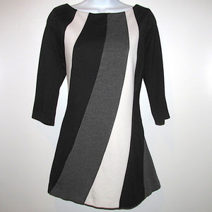 White House Black Market Swirl Color Block Dress